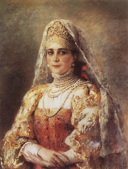 Портрет княгини Зинаиды Николаевны Юсуповой в русском костюме